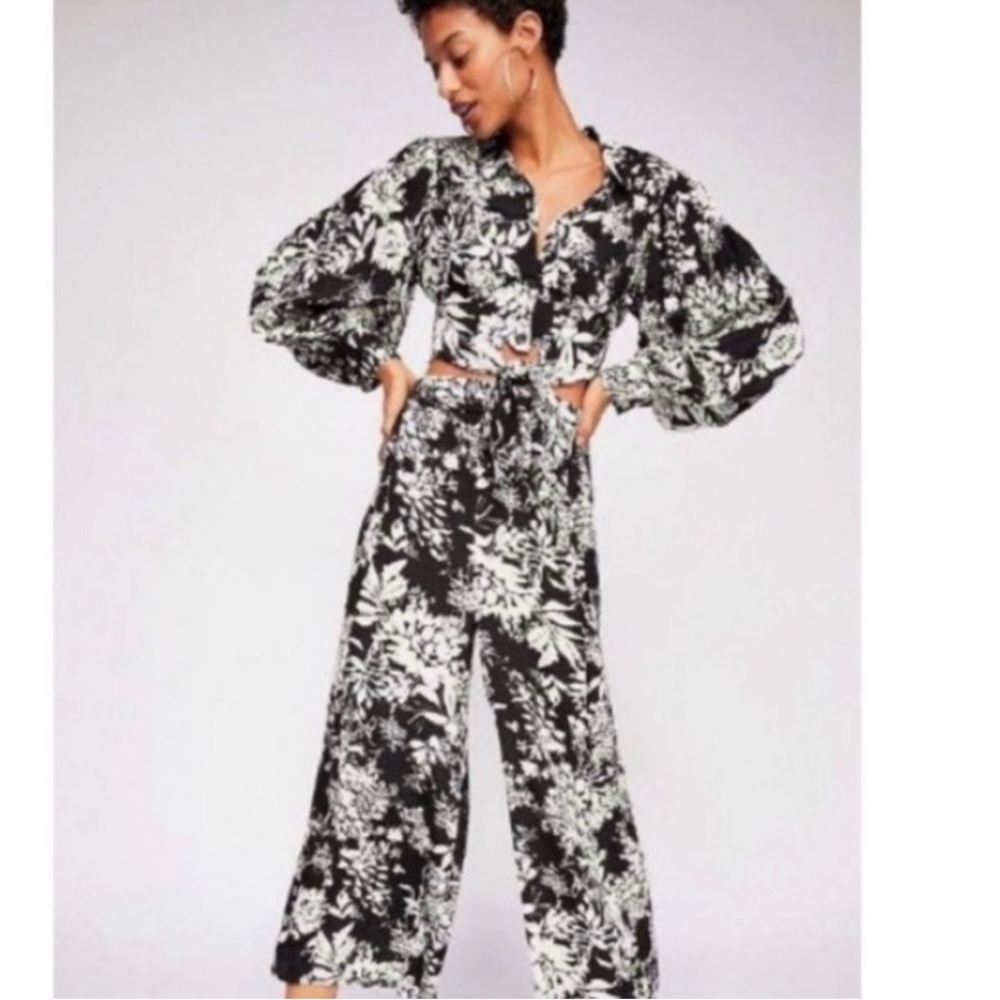 Free People Tied Together SET Pants & Crop Top M